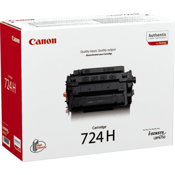 Заправка Лазерного картриджа Canon 724H (3482B002) для печатных устрйств: LBP6750Dn/MF515x/MF512x/MF419x/MF418 х/MF416wd