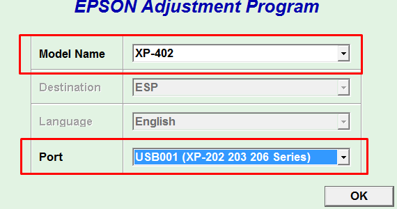 скидання памперсу Epson – інструкція